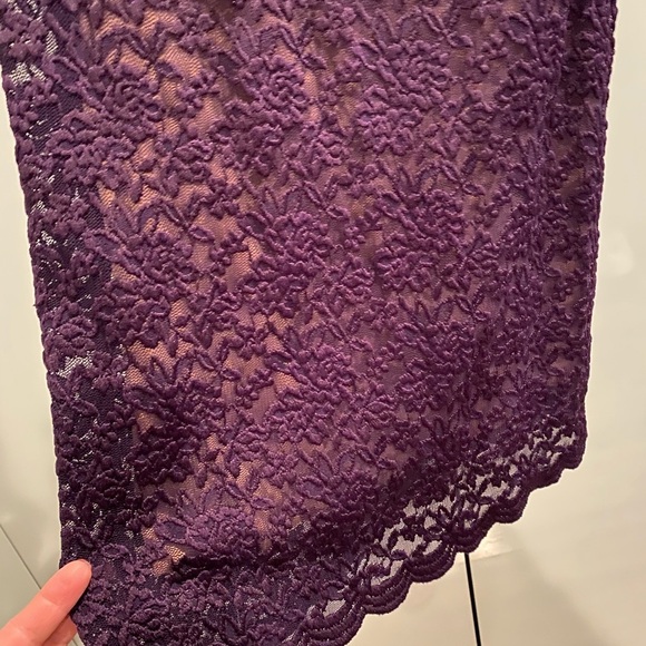 ROZ & ALI lace purple elegant stylish dress/size 4 - Picture 6 of 11